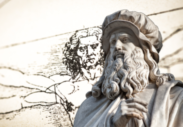 Leonardo Da Vinci statue