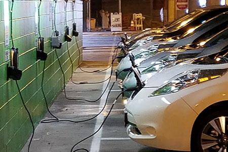 Electric Cars charging at the NJCU Electric Stations