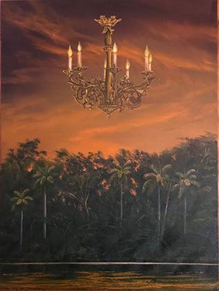 Oil painting titled Isla de Oshun