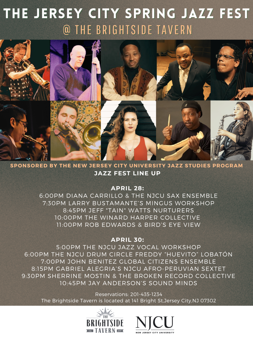 Flyer for Upcoming Jazz Festival for Friday, April 28 and Sunday, April 30