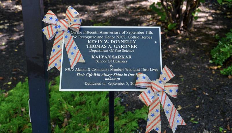 NJCU September 11th Dedication Plaque