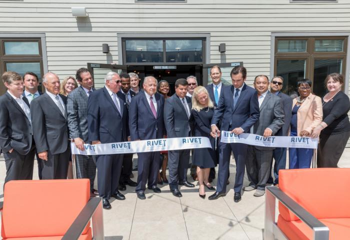 Ribbon-cutting for RIVET Apartment Building at NJCU's University Place  