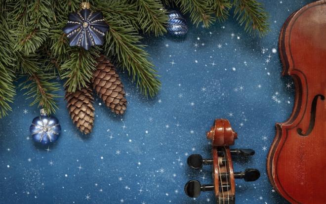 winter holiday music background