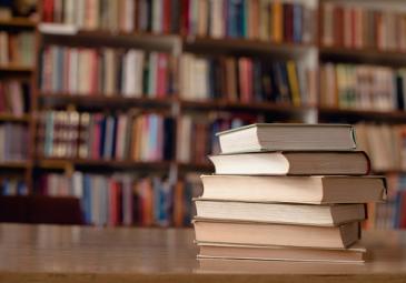 Books on table