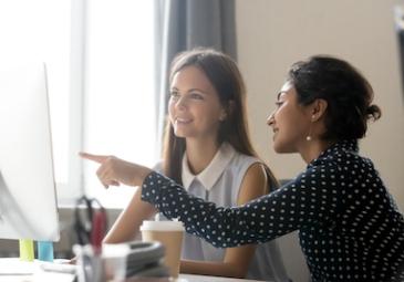 one-female-guides-female-points-computer