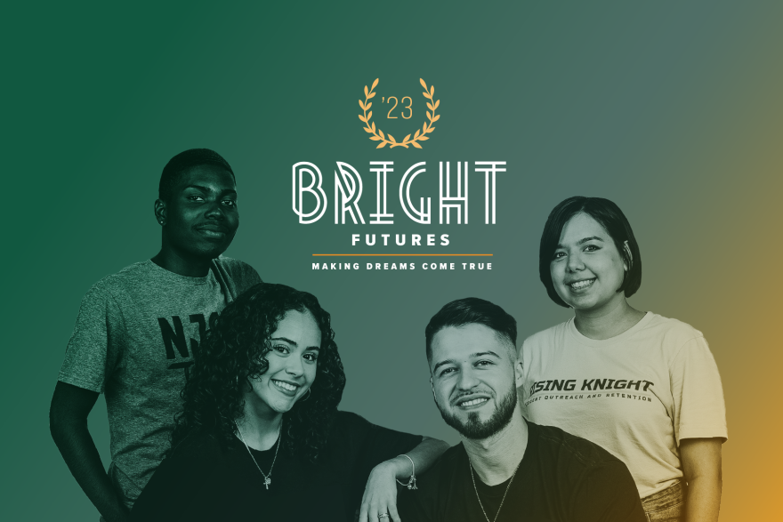 Bright Futures Gala Image with four students