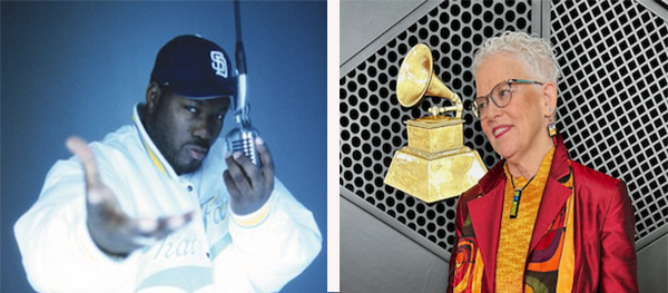 razell poses with mic, mooke photo with grammy