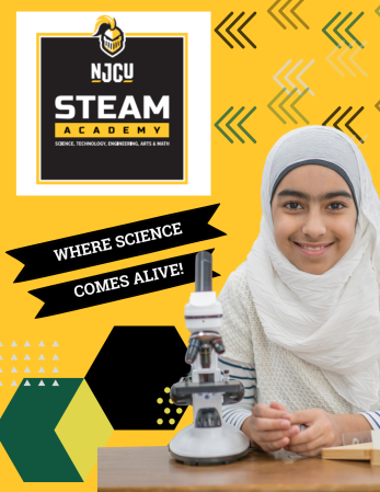 NJCU STEAM Academy Girl with Microscope